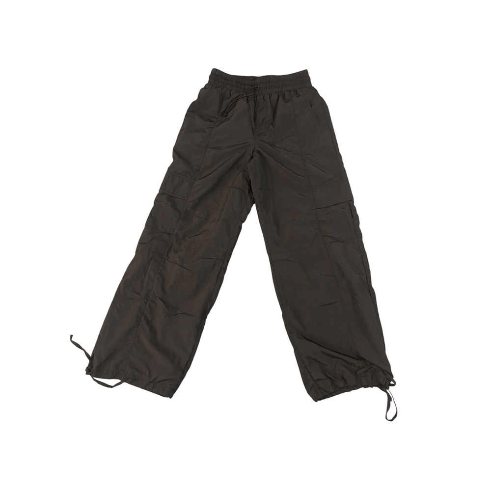 Aeropostale Womens Utility Straight Leg Cargo Pants Black Nylon Tech Small
